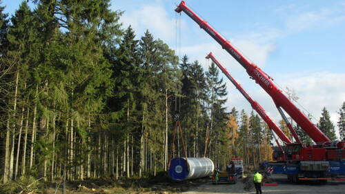 Maschinenumzug hunsrueck autokran krantransporte kran scherer